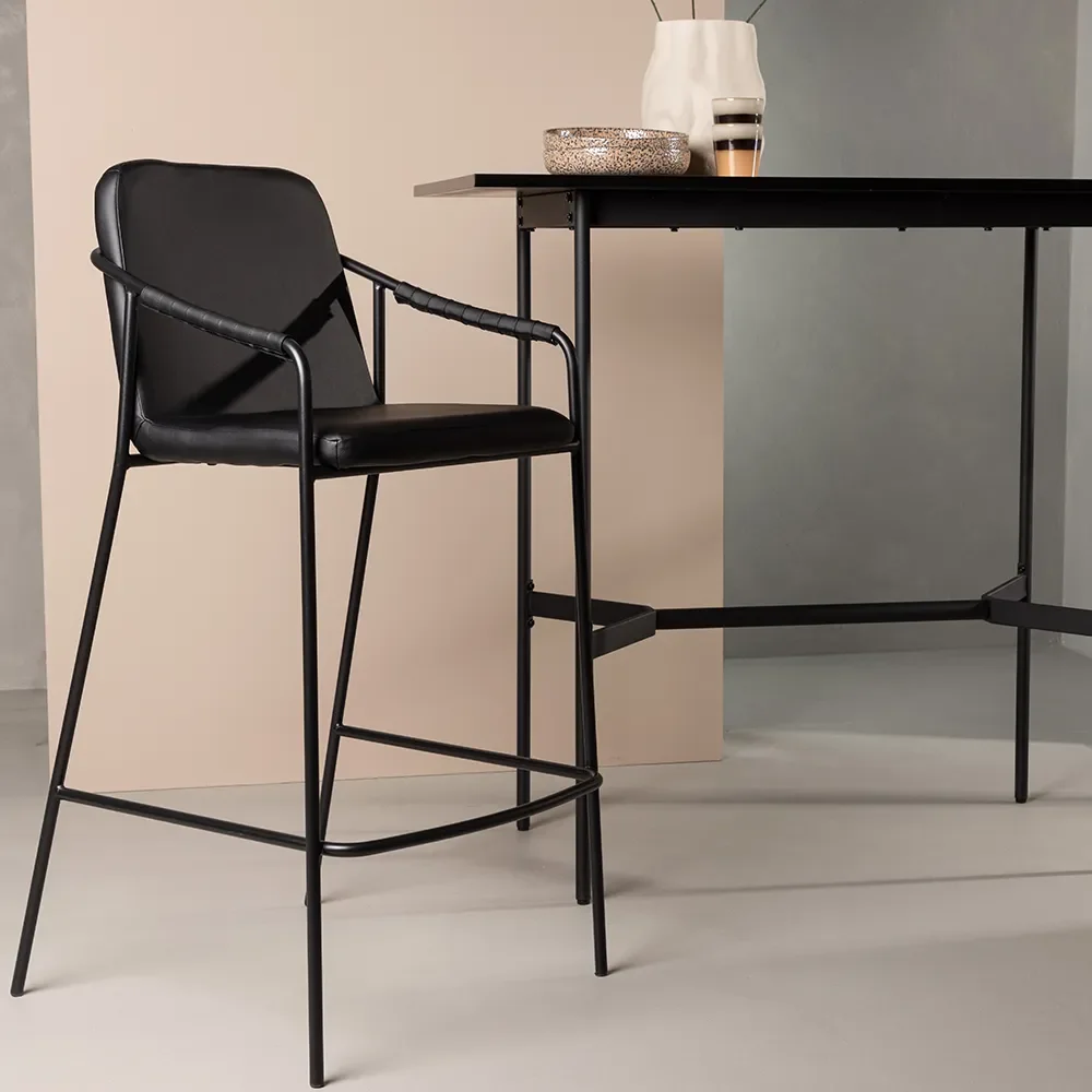 Tvist bar stool black 2-pack