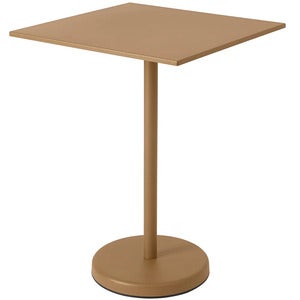 Linear Steel Bar table 70x70 h: 95 cm Burnt Orange 