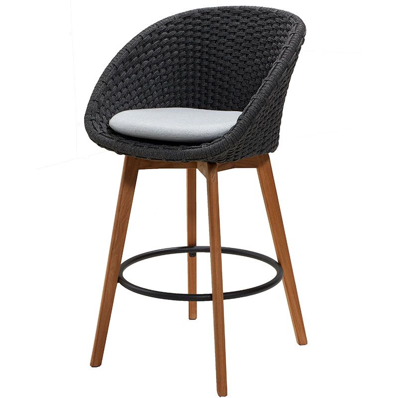 Peacock Barstool Dark grey