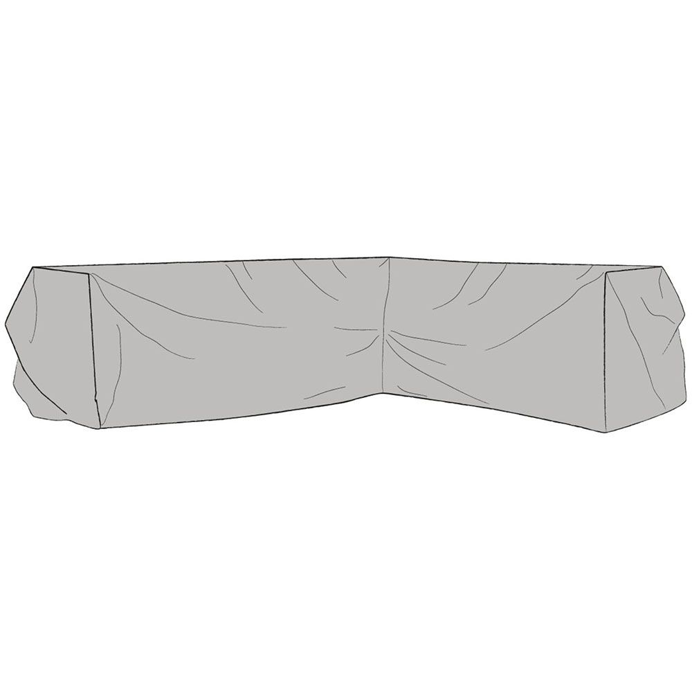 Furniture cover corner sofa 102x327 cm grey