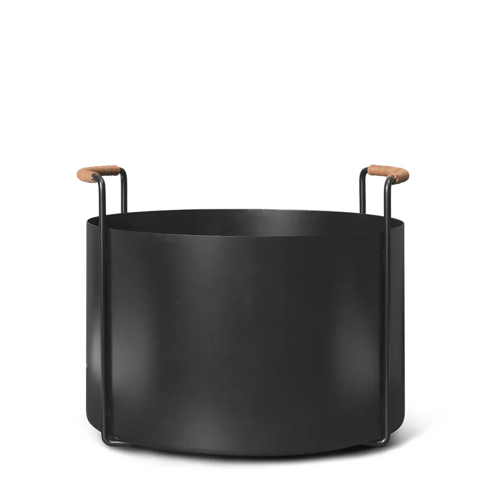 Iron Firewood Bucket Fireplace Port