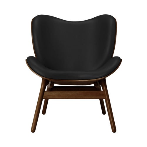 A Conversation Piece Lounge chair Dark Oak/Hope Leather Black