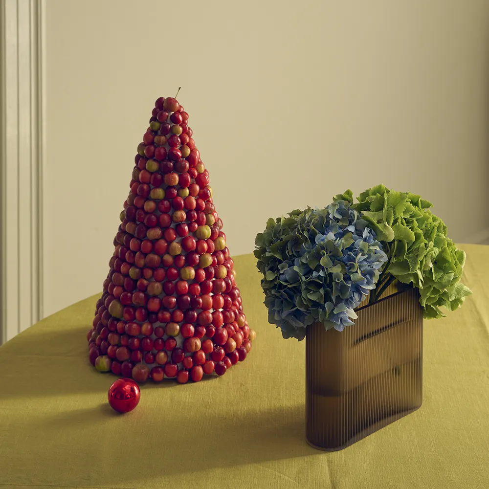 Ridge Vase H: 16,5 cm Light Blue Frosted