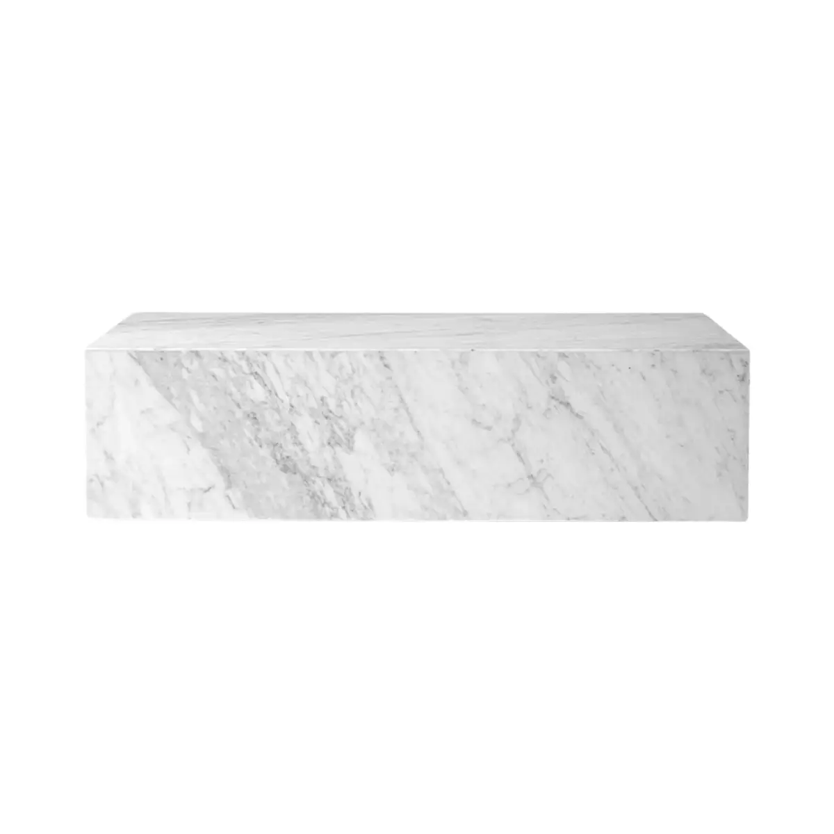 Plinth Low Carrara Marble Coffee Table