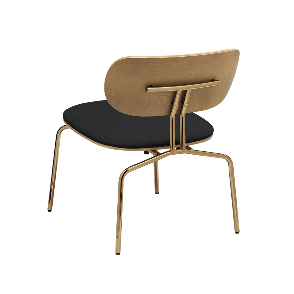 Curious Lounge Chair Oak/Brass Shadow