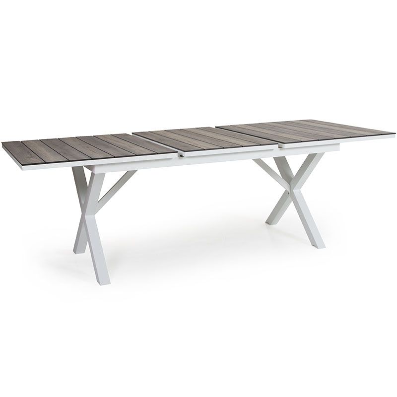 Hillmond extendable table 100x166-226 cm white/grey