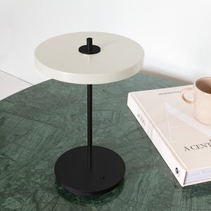 Asteria table Table Lamp Ø31 cm Pearl White/Black Stem