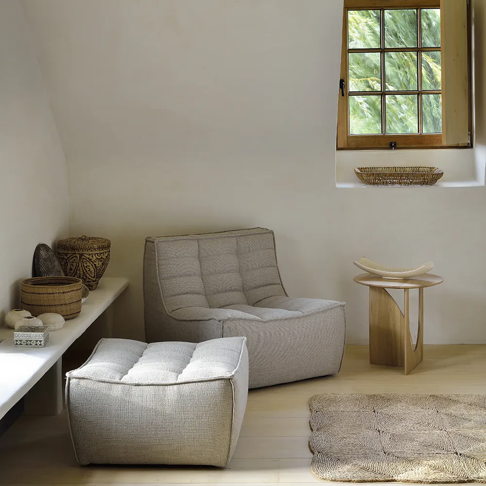 N701 Footstool Beige 