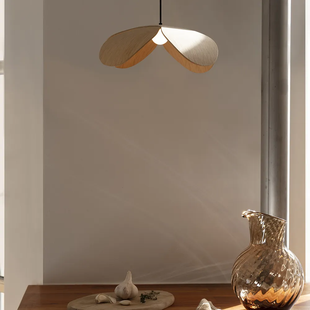 Lampshade Forget Me Not Large in oak