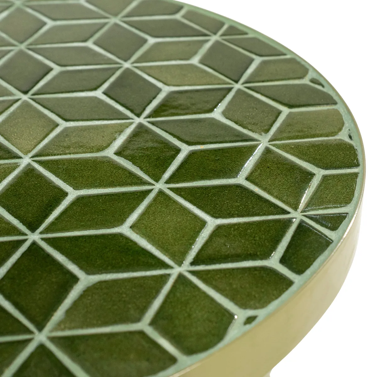 Coffee Table Patterna with Mosaic Tabletop Green