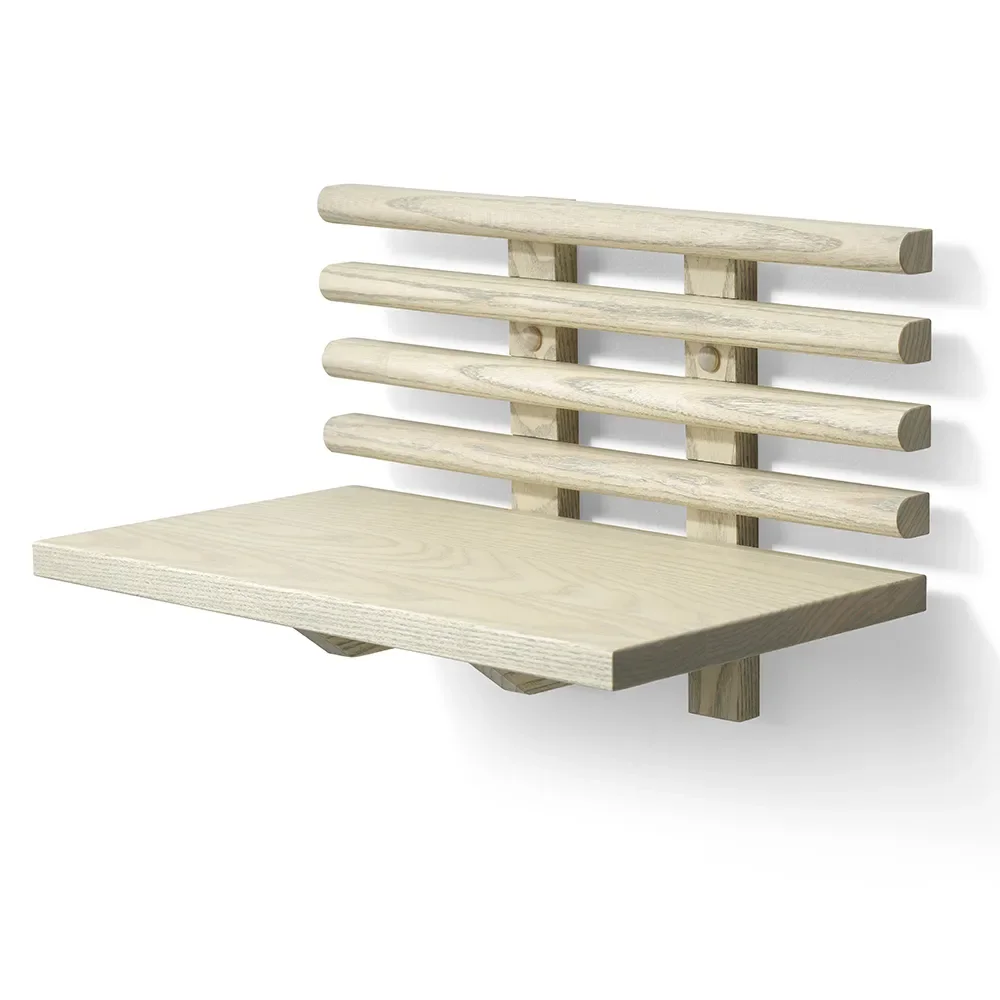 Zana Bedside Table Grey Oiled Ash