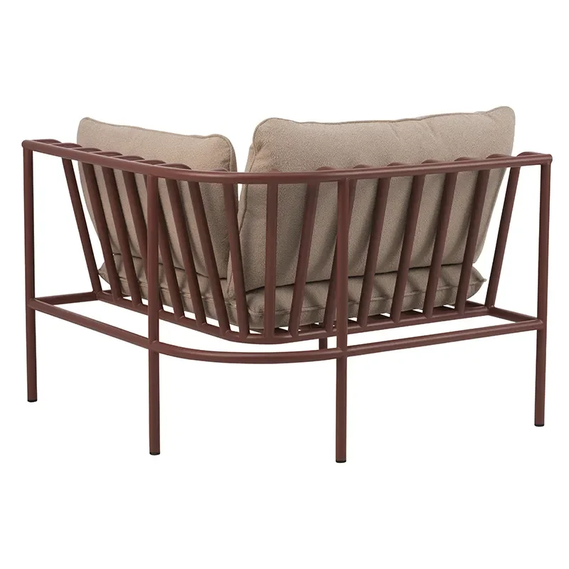 Collier corner piece  Zin red / Teddy beige