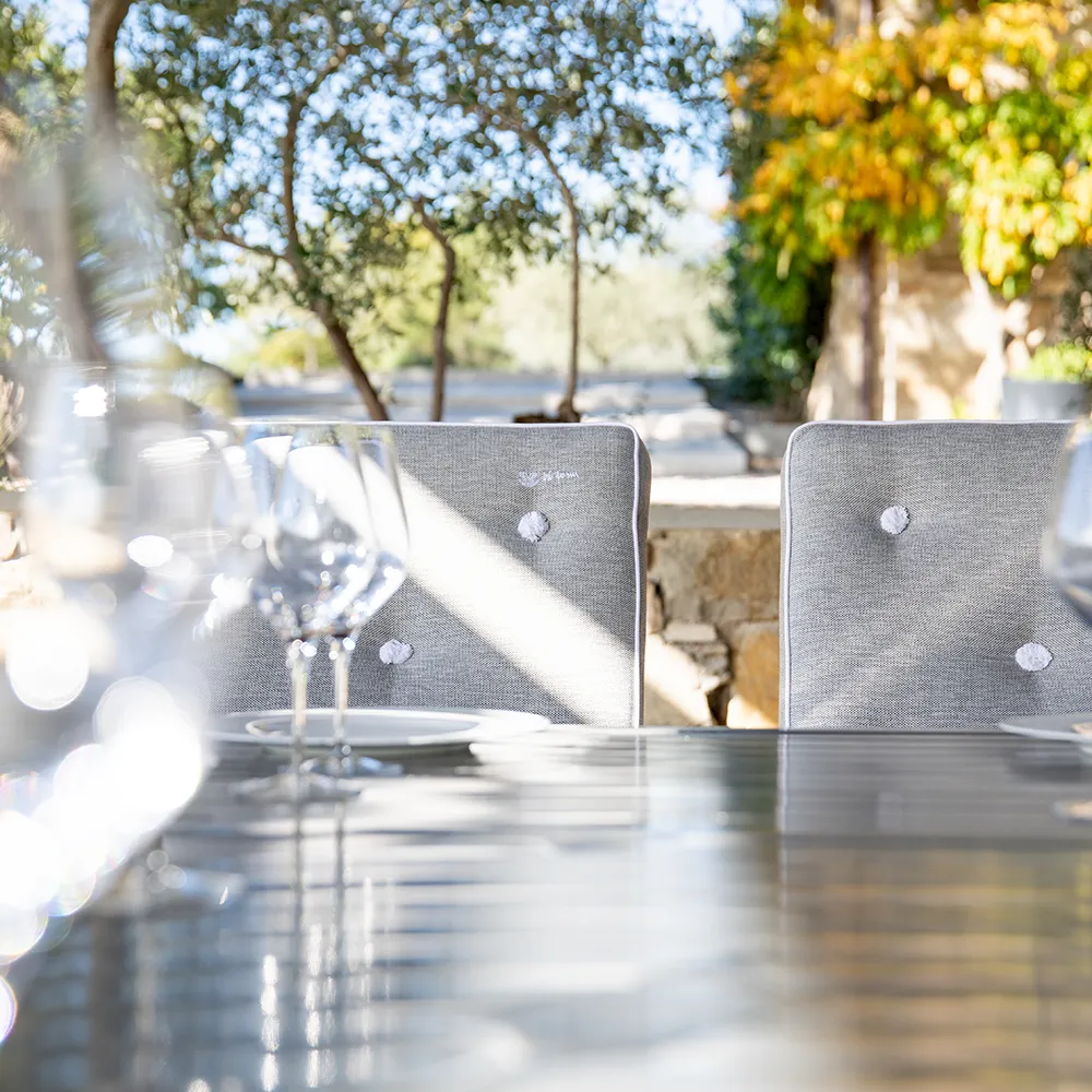 Table 122X124Cm Height 65,5Cm Grey Aluminium