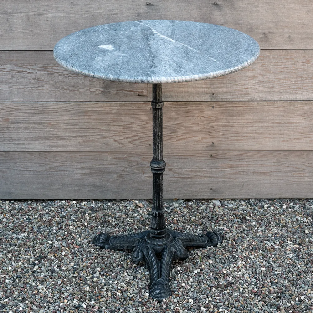 Loire marble table 60 grey/black