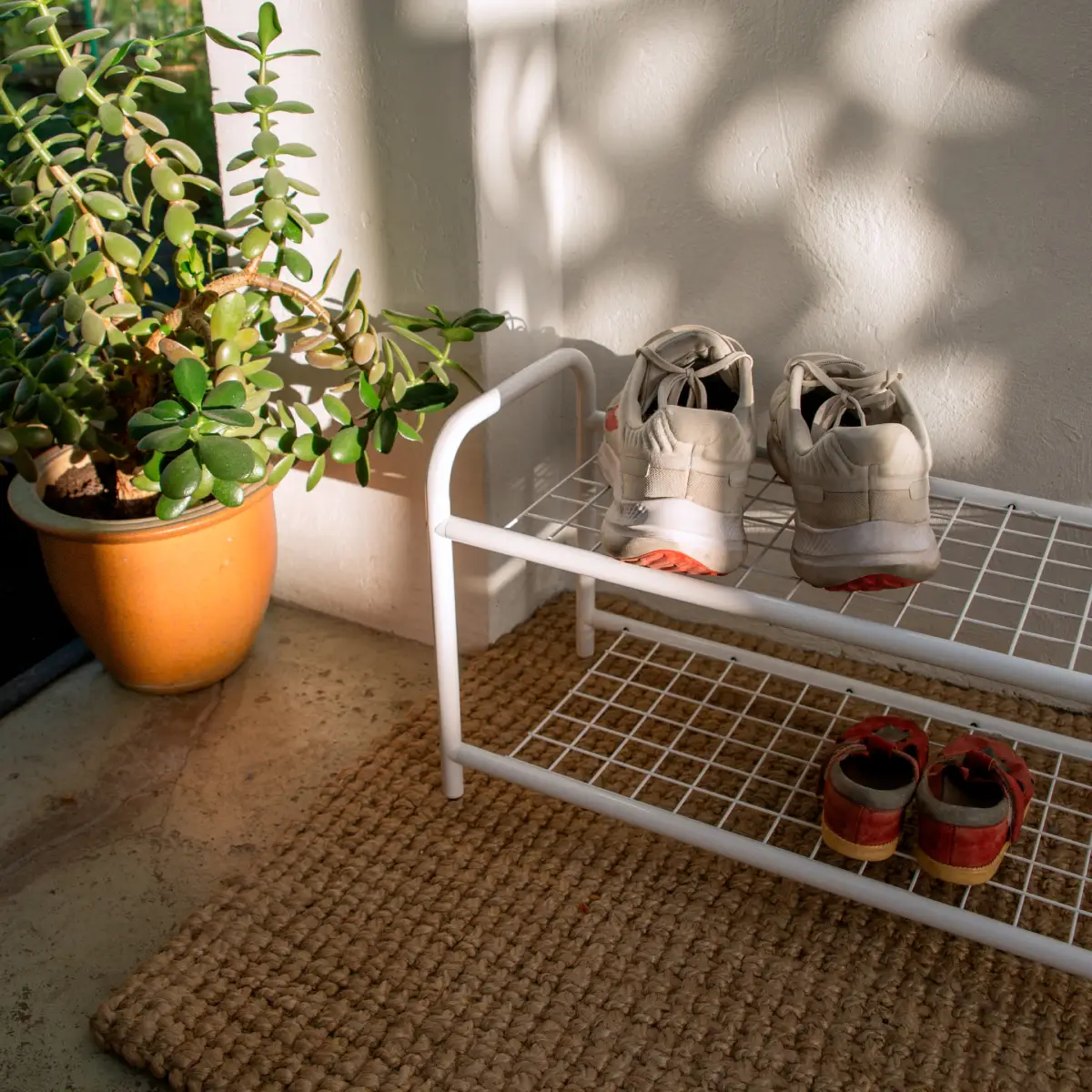 Emelie Shoe shelf 110 cm White White
