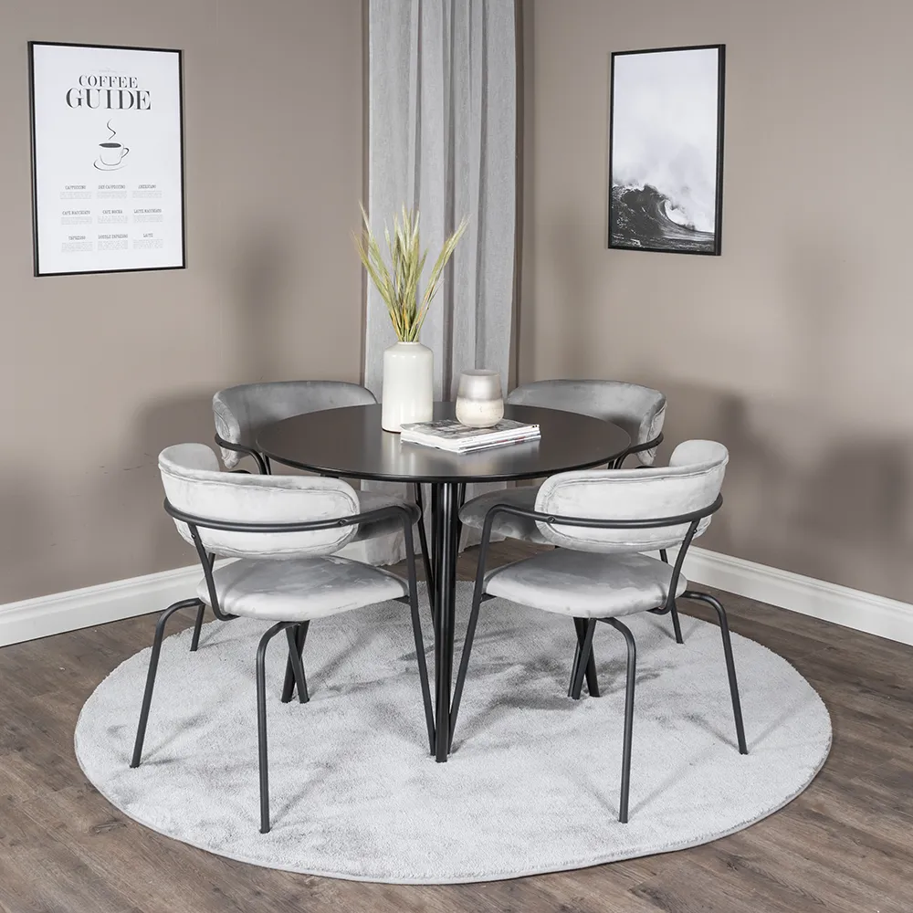 Arrow Dining Chair Grey 2-pack