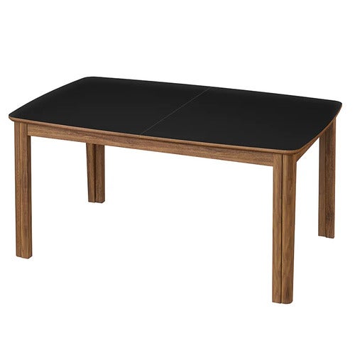 SM107 Dining table 101x160-316-368 cm Oiled walnut - Black Nanolaminate.