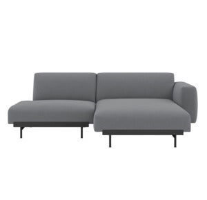 In Situ 2-seater modular sofa - Config 7 - Ocean80/Black