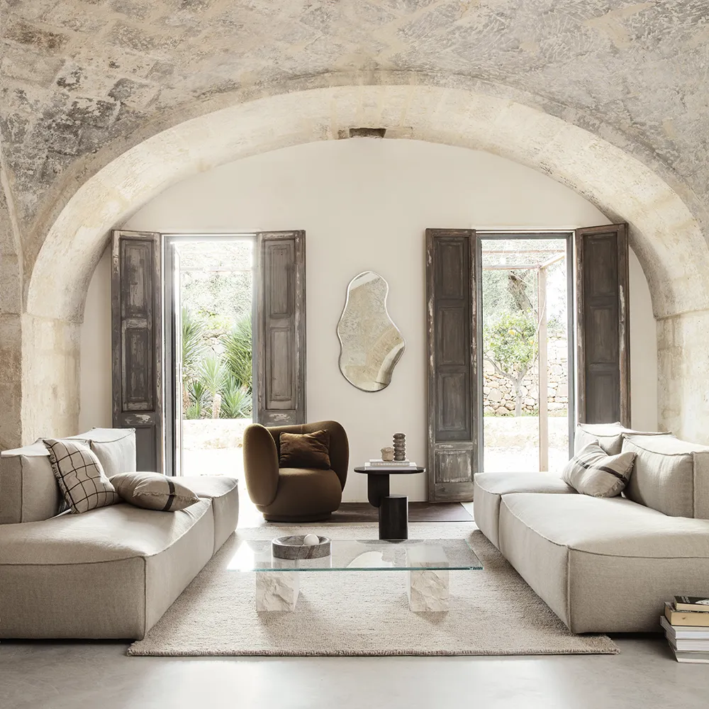 Pond Mirror 110x63 cm Dark Chrome