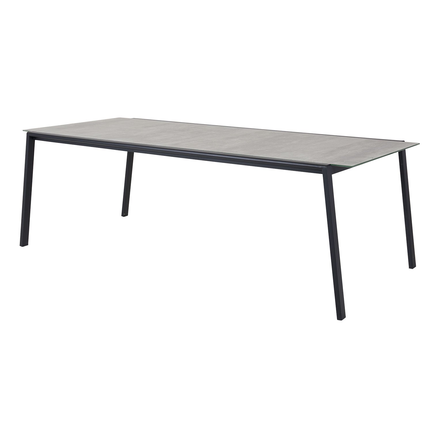 Lyra dining table 100x220 cm with glass