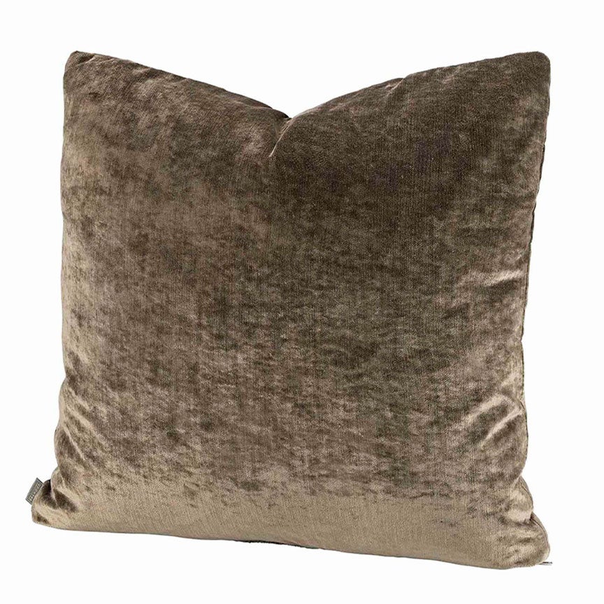 Garda Velvet Taupe Plain Cushion Cover 50X50