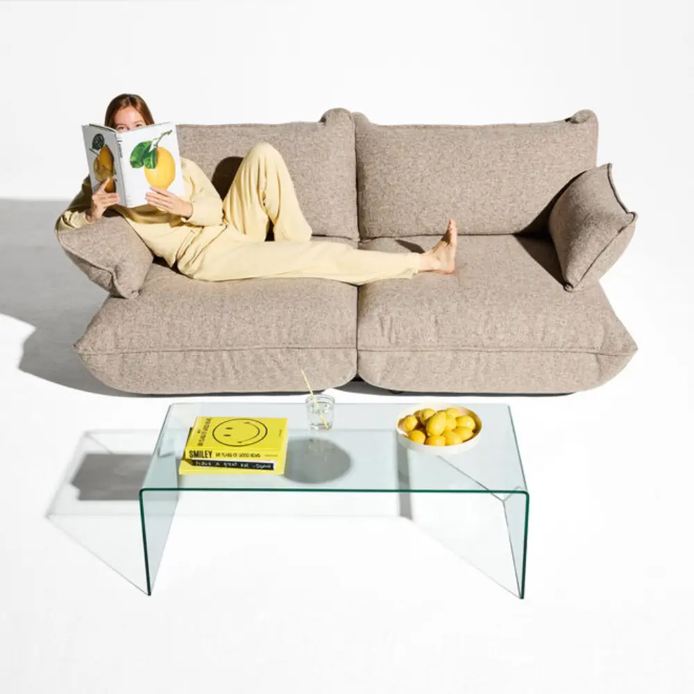 sumo armrest boucle recycled brown