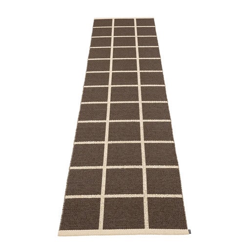 Woven Rug Criss Dark Brown 70x300 cm