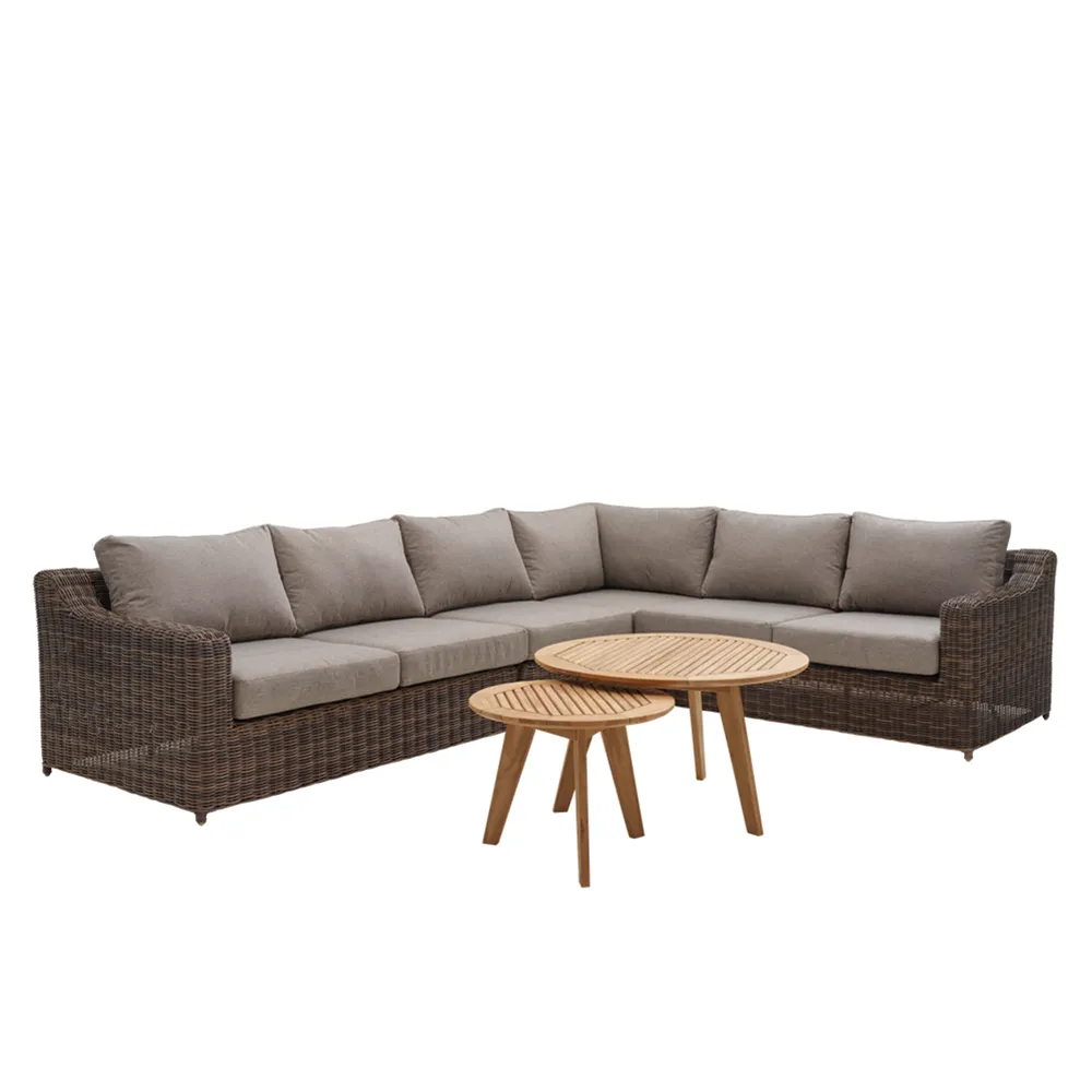 Glendon corner piece  Dark brown / Soft moose