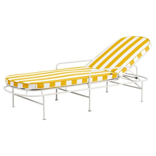 Arts sun lounger Soft White / Yellow Stripes