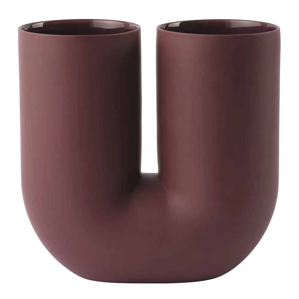  Kink Vase H: 26 cm - Deep Red