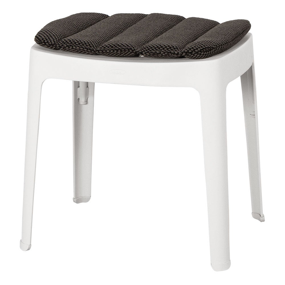 Cut Stool White Aluminium