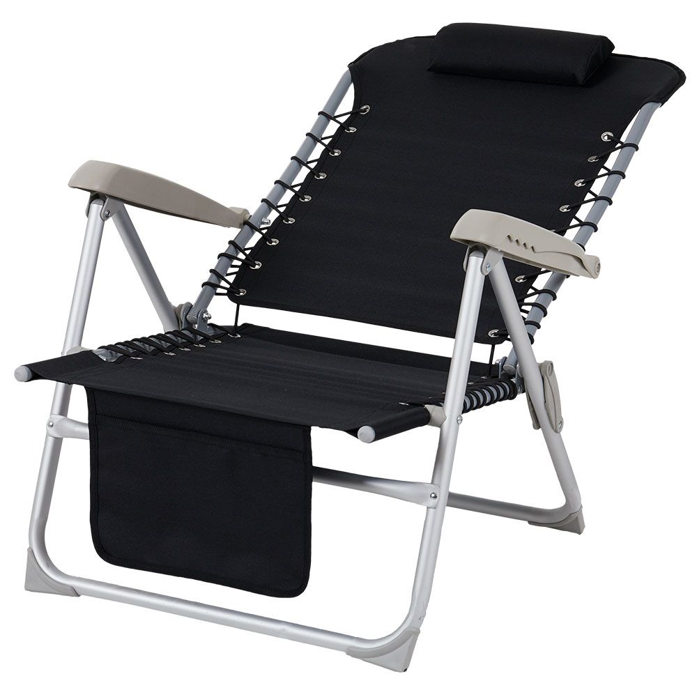 Ulrika beach chair silver/black
