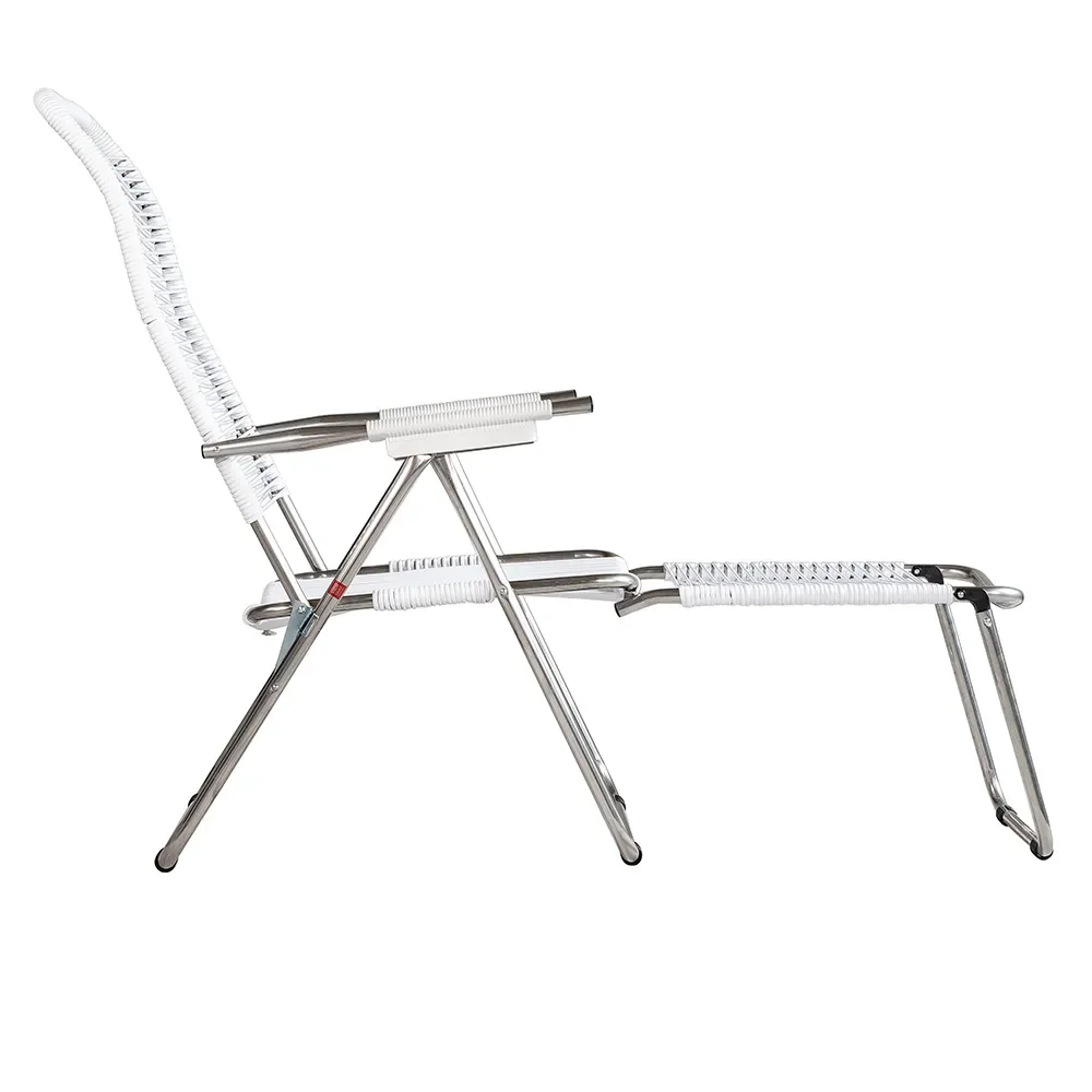 Spaghetti sun lounger white aluminium