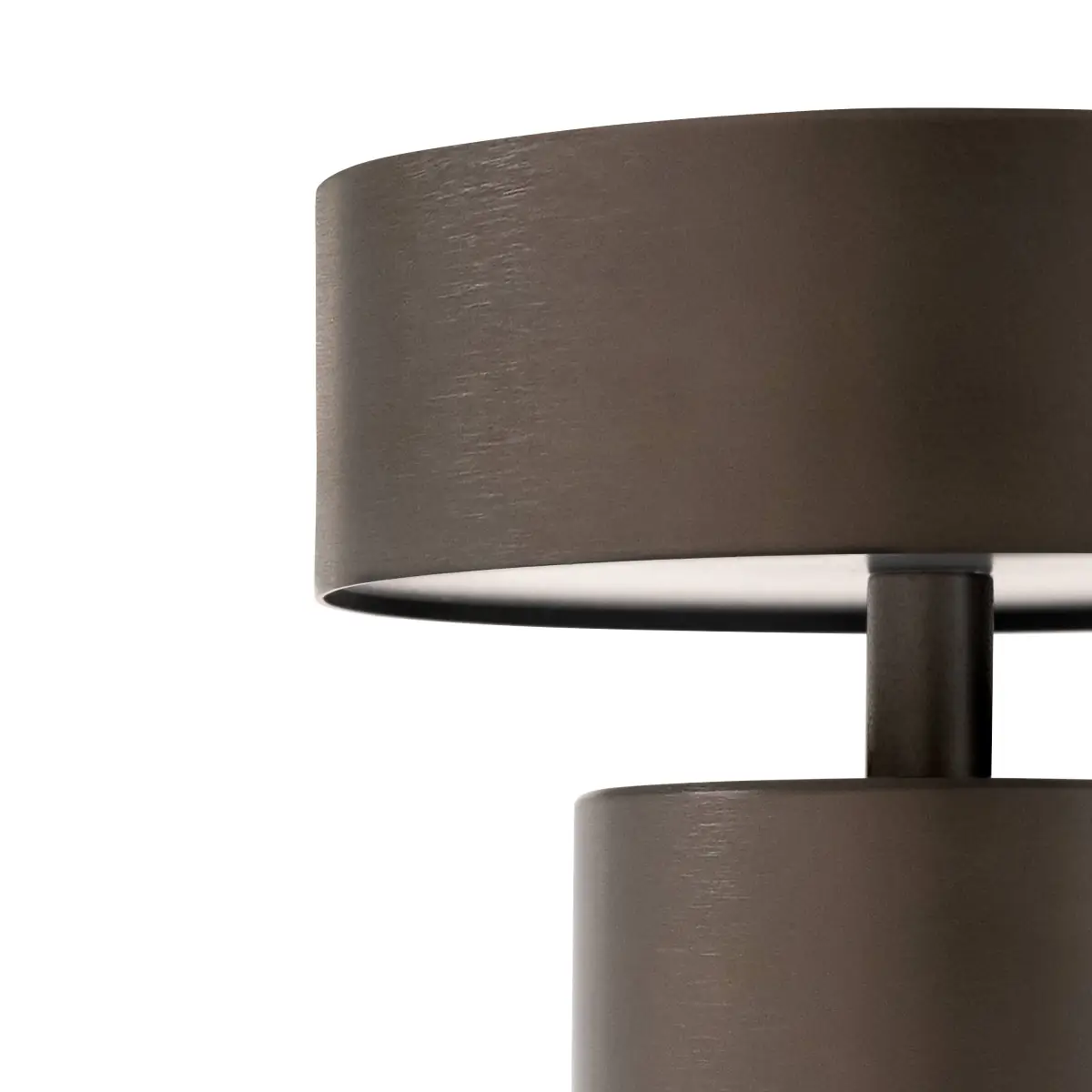 Column Portable Lamp in Bronze-Colored Aluminum