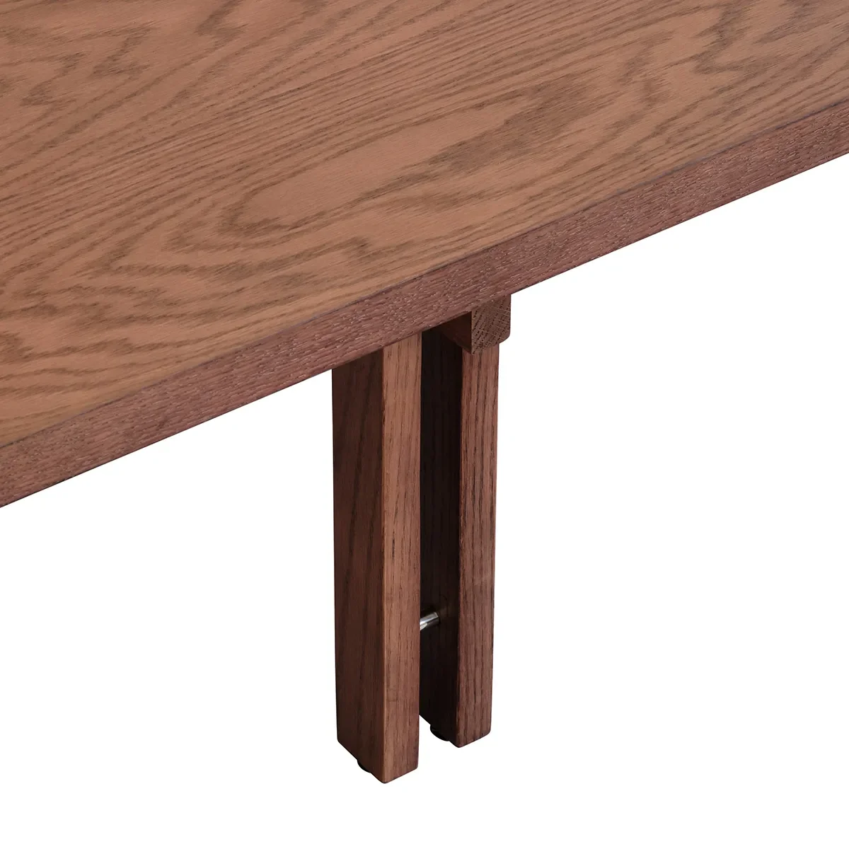 Oak Coffee Table 80x80 Plinth Classic Brown Oak