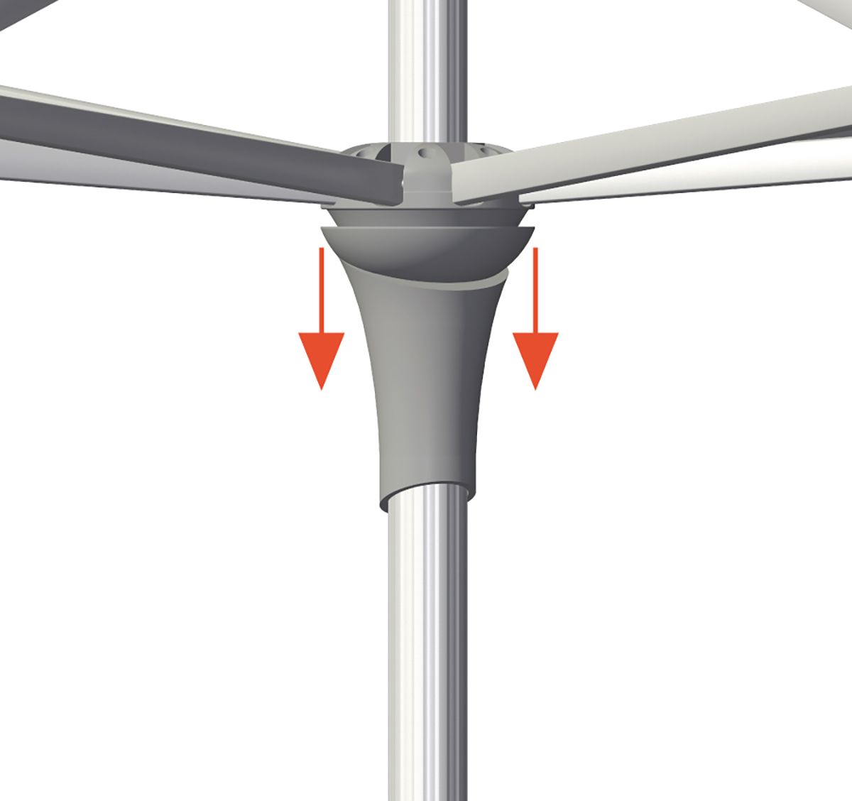 Alu-Smart parasol 300 cm cat.5 645 burgundy