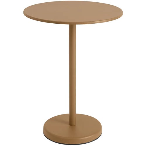 Linear Steel Bar table Ø70 h: 95 cm Burnt Orange 
