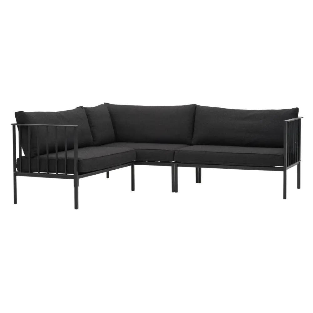 Upper sofa set Vänster Black / Teddy Black