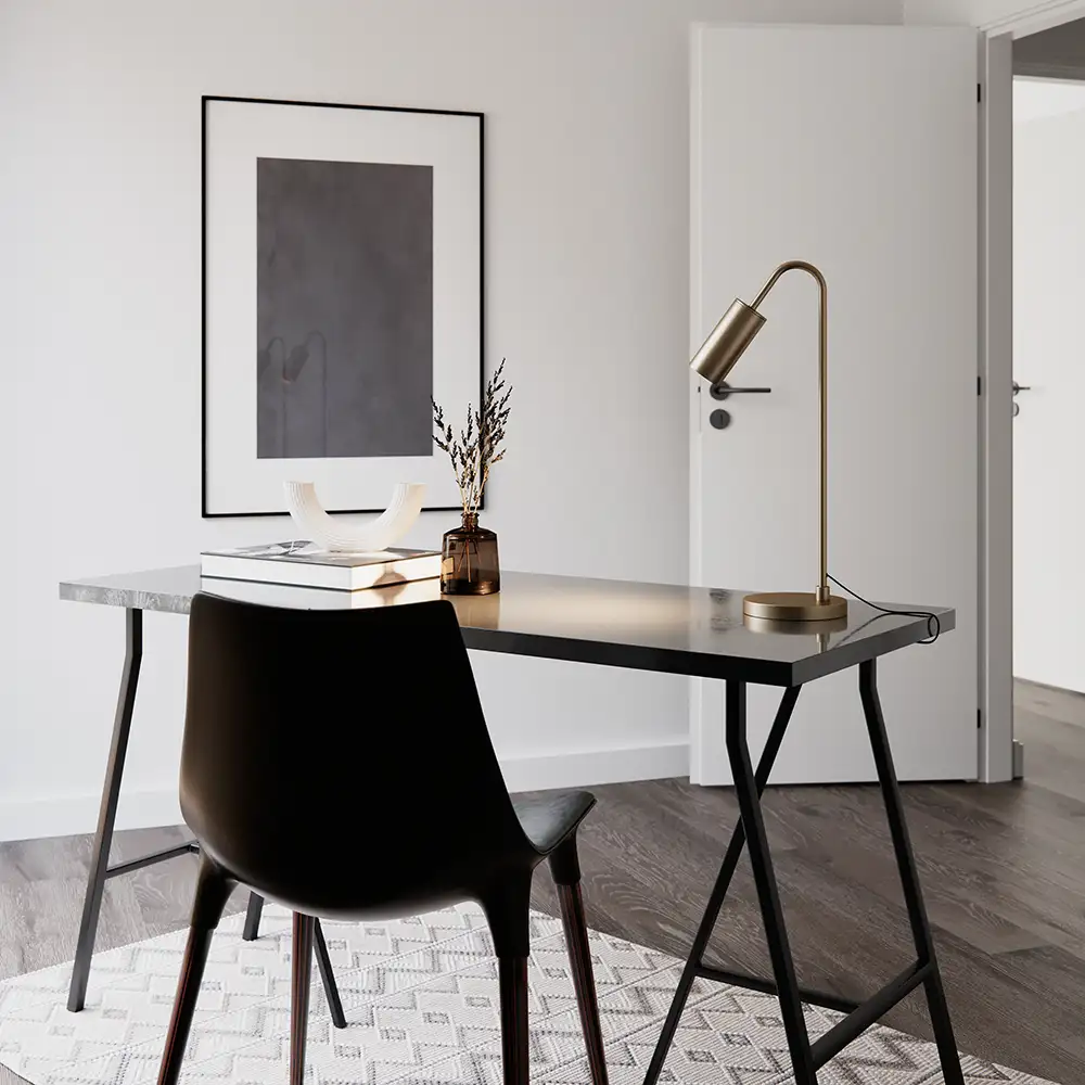 Curve Table Lamp Matt Gold