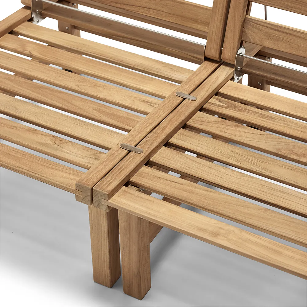 Armchair buildable teak