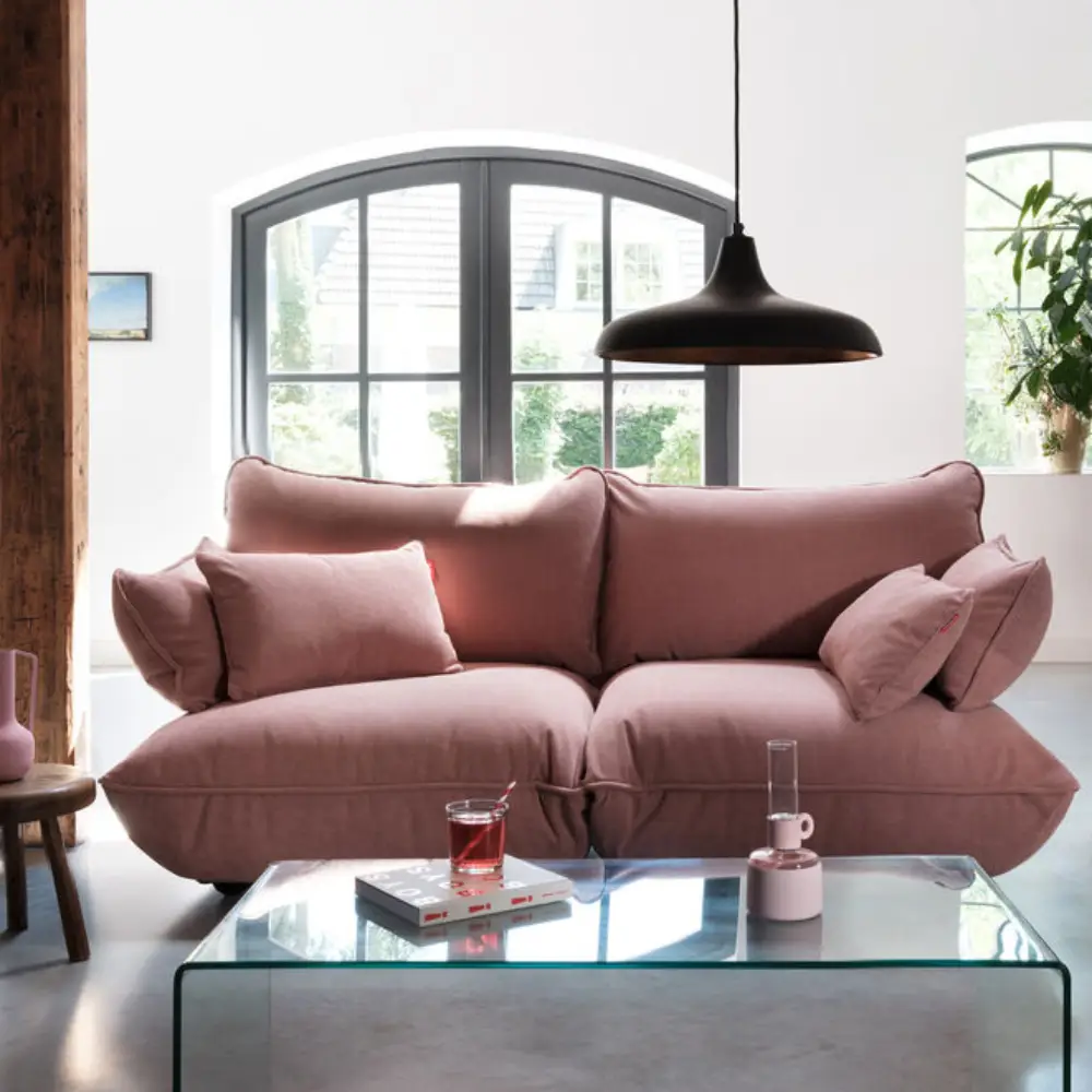 recycled king pillow cord soft pink