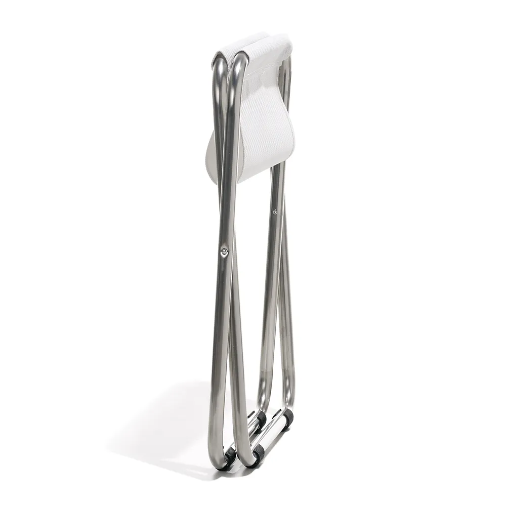 Chico footstool white aluminium/textile