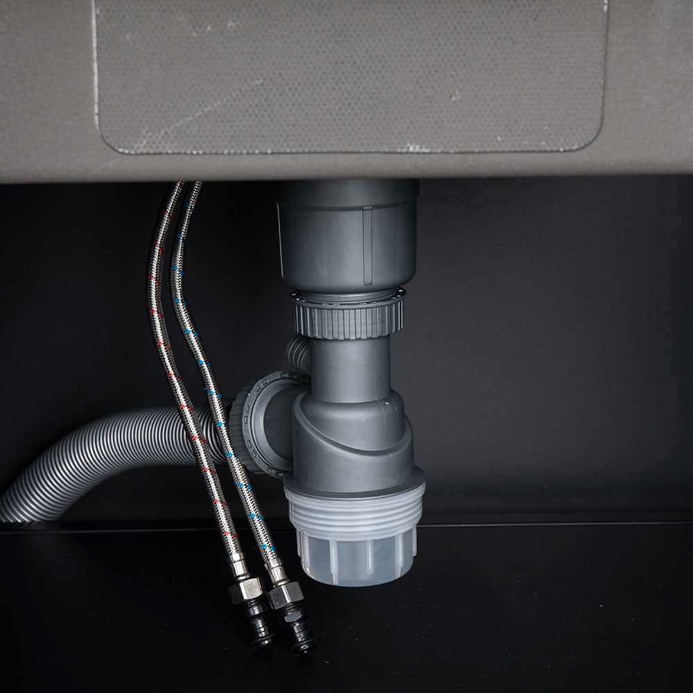 Fornax kitchen unit sink/tap black/grey