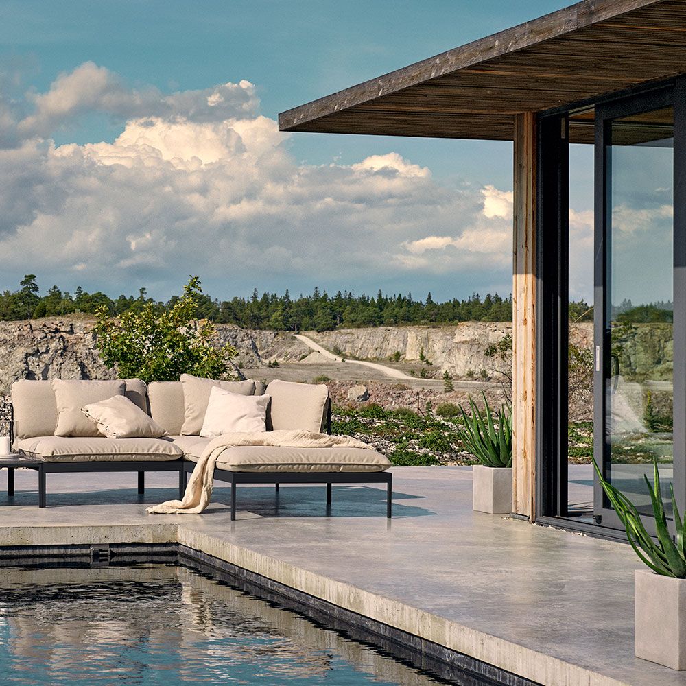 Bonan Coffee table base 105X105 Light grey