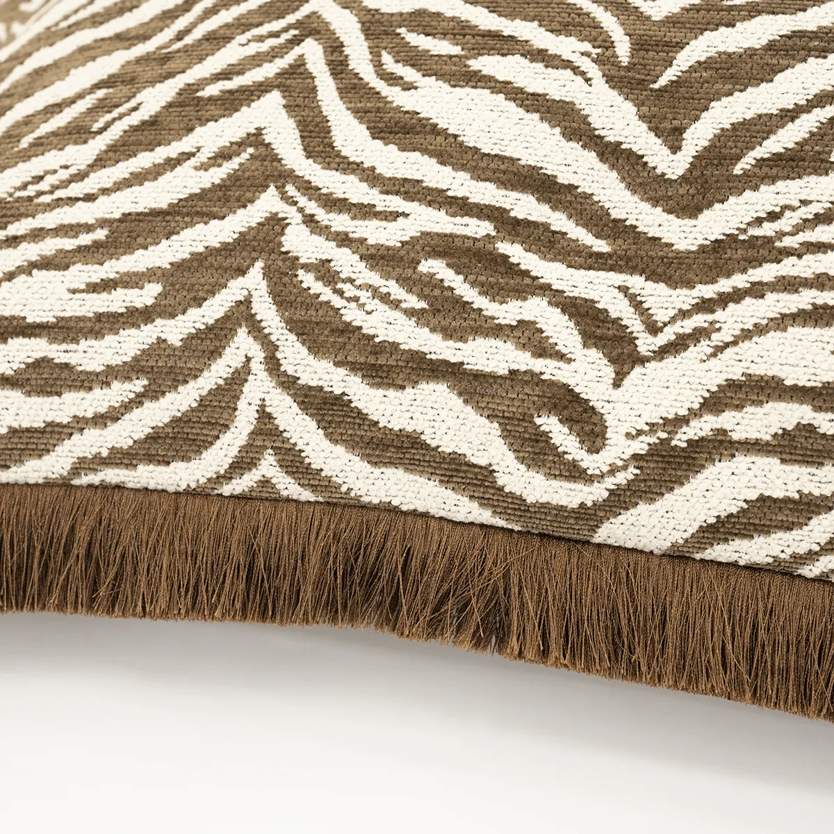 Decorative Cushion with Fringes Tigra Brown 40x60 cm