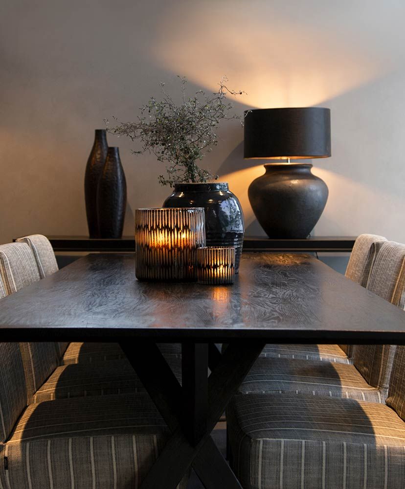 Dining Table Tree 200X90 Cm Black
