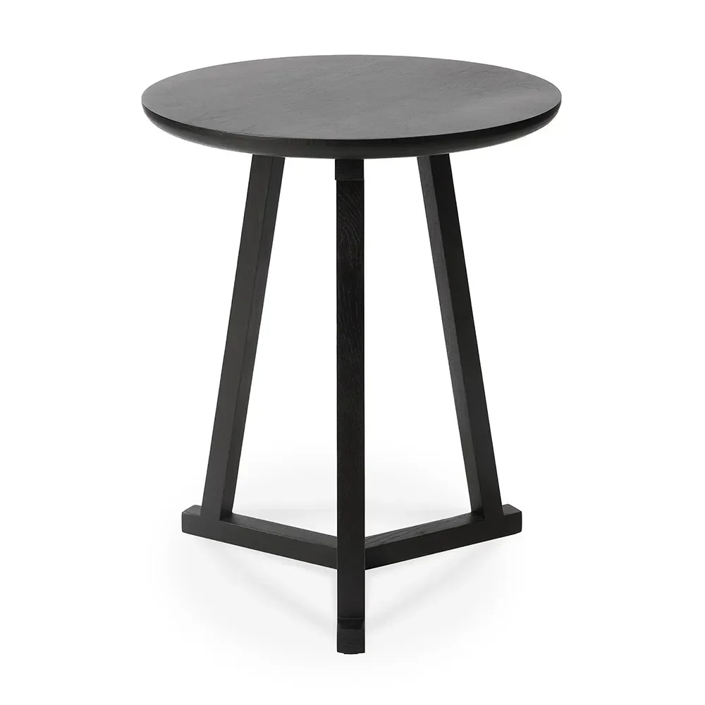 Tripod Side table Black oak