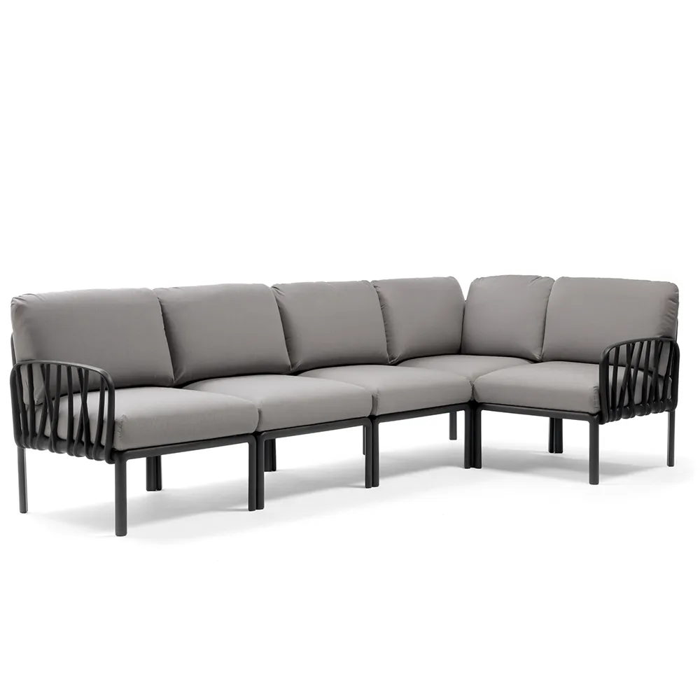 Komodo 5 corner sofa Anthracite - Grigio