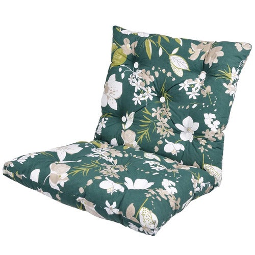 Low flock cushion Green Botanical