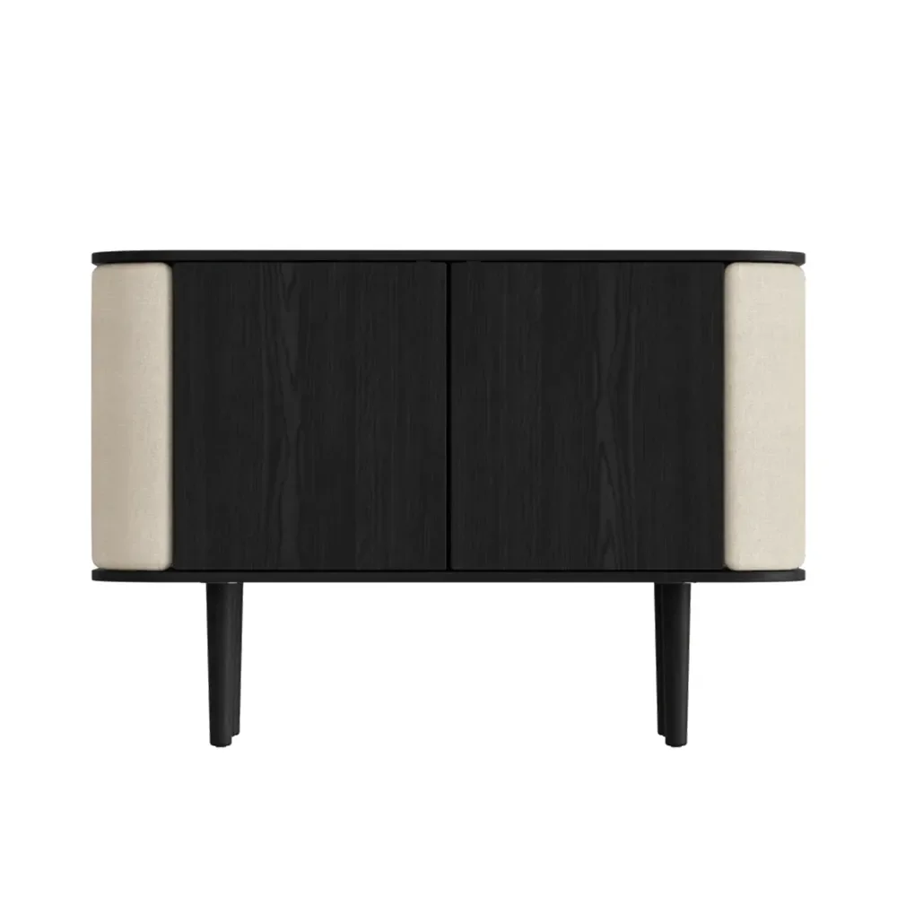 Treasures 2-door cabinet Black Oak/White Sands